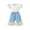 White1, variant on SHTXOZHI Baby Girls 2 Pcs Set Summer Puff Short Sleeve Tops Elastic Waist Jean Pants Toddler Outfit