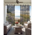 thumbnail image 6 of Spring Floral Blackout Curtains for Bedroom Living Room Darkening Curtains 84 Inch Length 2 Panels Set Pastoral Botanical Oil Painting Flower Window Curtain Window Treatment Grommet Drapes 42"x84", 6 of 9