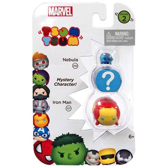 Marvel Tsum Tsum Series 2 Nebula & Iron Man Mini Figures, 3 Pack