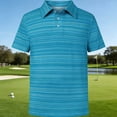 thumbnail image 2 of YAYUBA Boys Polo Shirts Size 10 Color Blocked Printing Short Sleeve Collared Shirt Quick Dry Tee Shirt Tees Shirts for Youth Boys Girls, 5-6 Years, Sky Blue, 2 of 3