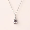 thumbnail image 2 of 8 Ct Minimalist Alexandrite Pendant Necklace for Women Oval ShapedvColor Changing Stone Sterling Silver Wedding Necklace, 2 of 2