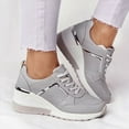 thumbnail image 2 of Women's Athleisure Shoes Platform Casual Shoes Lace-up Mesh Sneakers, 2 of 3