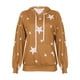 thumbnail image 4 of Suéter con capucha de manga larga con estampado de estrellas de cinco puntas informal para mujer Top suelto Fridja  ghj987+3284, 4 of 5