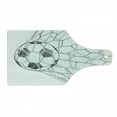 thumbnail image 1 of Soccer Cutting Board, Soccer Ball in Net Goaly Position Sports Competition Spectators Hand Drawn Style, Tempered Glass Cutting and Serving Board, Wine Bottle Shape, Black White, by Ambesonne, 1 of 1