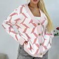 thumbnail image 4 of Quinlirra Cardigan Sweaters for Women Trendy Women's Loose Casual V-neck Cardigan Long Sleeved Sweater Knitted Cardigan, 4 of 5
