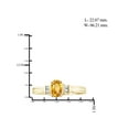 thumbnail image 2 of JewelersClub Citrine Ring Birthstone Jewelry – 0.45 Carat Citrine 14K Gold Plated Silver Ring Jewelry with White Diamond Accent – Gemstone Rings with Hypoallergenic 14K Gold Plated Silver Band, 2 of 4