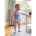 thumbnail image 4 of RUINIXCW Boy First Birthday Corduroy Overalls Letter Embroidered Sleeveless Romper, 4 of 7