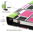 thumbnail image 3 of FORMRS 3 Ring Photo Album 4"x6" Self Adhesive Large Capacity PU Leather Cover, Abstract Geometric, 3 of 8