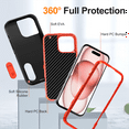 thumbnail image 4 of Case For iPhone 16 15 14 13 12 11 Pro Max XS XR 8 Plus Heavy Duty Shockproof Anti-Scratch Rugged Protective with Kickstand Cover Blue Green iPhone 12 Pro Max, 4 of 6