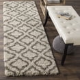 thumbnail image 3 of SAFAVIEH Hudson Louise Geometric Shag Area Rug, Ivory/Grey, 8' x 10', 3 of 9