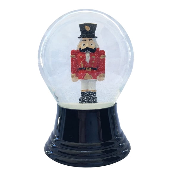 Alexander Taron 5" Black and Red Perzy Snow Globe Nutcracker Decoration