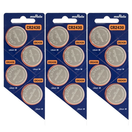 MURATA CR2430 3V Lithium Battery (12PCS) Batteries