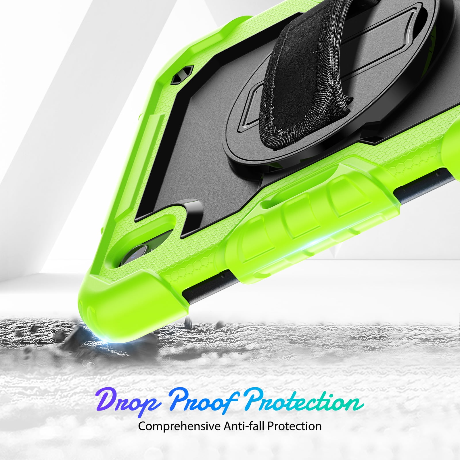 Shockproof Case for Apple iPad mini 6 /7 8.3" with Build In Screen Protector, Rugged Rotating Stand Shoulder Strap Pencil Holder Kids Friendly Bumper Case for Apple iPad mini 6/ Mini 7, Green
