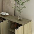 thumbnail image 6 of Aukfa Fluted Wood Sideboard Buffet Cabinet with Adjustable Shelves, Accent Storage Cabinet,Oak, 6 of 6