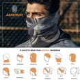 thumbnail image 4 of ARMORAY 12 Pack Face Mask, Neck Gaiter, 12-in-1 Headband Scarf, Balaclava, Bandana, Sweatband for Fishing, Hiking, Running & Outdoor Sports, Dustproof & Sun Protection Serene Whirl, 4 of 6