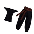 thumbnail image 3 of 1/12 pantalones de chándal pantalones vestidos atléticos disfraz de muñecas en miniatura mini pantalón largo para figuras masculinas de 6 pulgadas camisa pantalones negros, 3 of 8