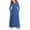 #001-Blue, variant on Abcomgle Girls Dresses Size 10-12 Casual A-Line Long Sleeve Girls Long Dresses Solid Color Crew Neck Sundresses Summer Swing Dresses with Pockets,Black