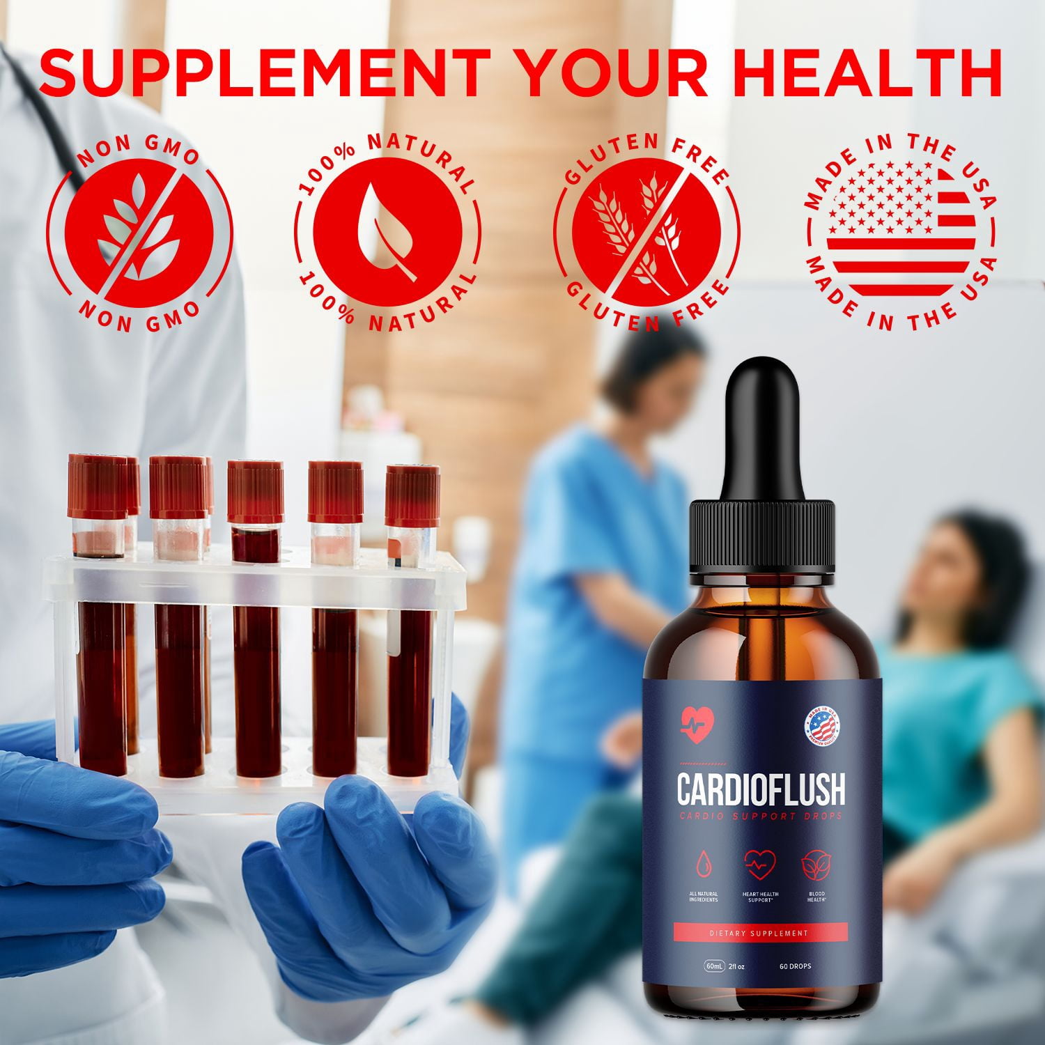 Cardioflush Advanced Formula Drops Natural Support Supplement Cardio Flush 30 Servings