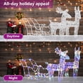thumbnail image 3 of vidaXL Christmas Decoration Lighted Reindeer and Sleigh with LEDs Acrylic, 3 of 9