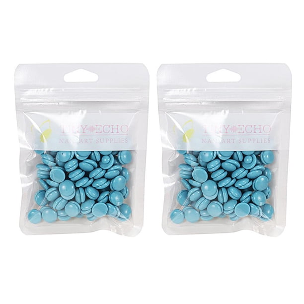 Lote de 2 pastillas de cera dura depilatoria de 30 g para el pecho, el bikini y la depilación indolora. Azul