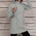 thumbnail image 4 of Women's Rain Jacket, Yigetop A Hooded Slimming and Casual Jacket for Ladies Waterproof Jackets for Women Light Ashy 2XL, 4 of 9