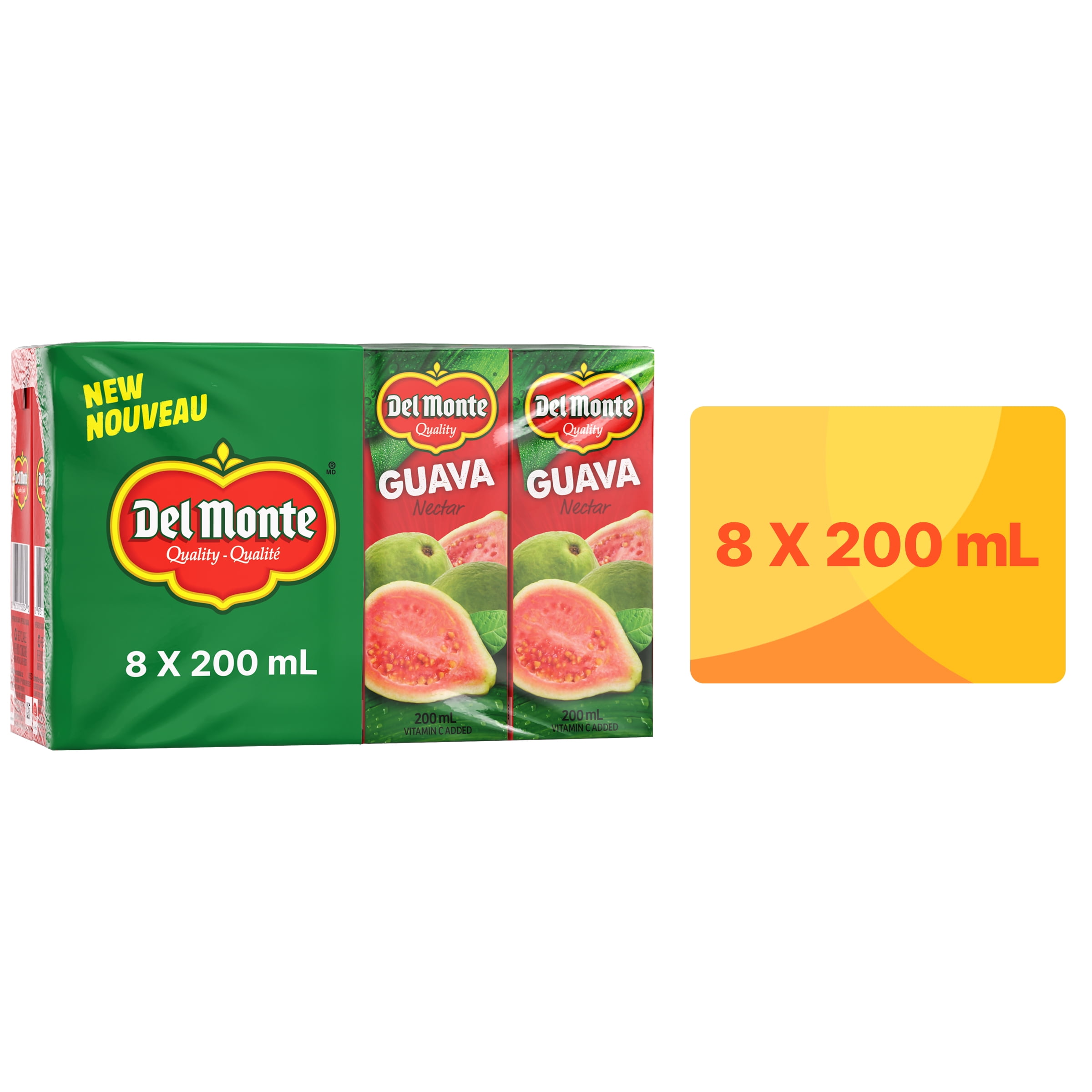 Boîtes à boire Nectar de goyave Del Monte NECTAR DE GOYAVE DEL MONTE 8X200ML