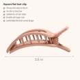 thumbnail image 3 of 4 PCS Flat Hair Clips, Medium Square Flat Claw Clips for Women Girls, French Strong Hold Non-slip Hair Clips for Thick Thin Hair, Stylish Classic Hair Barrettes(Matte Pink)), 3 of 8