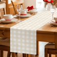 thumbnail image 5 of Table Runners 70 Inches Long Dress Scarves, Beige Buffalo Check Farmhouse Coffee/Dining/Kitchen Table Decor, Holiday Table Runner, Farmhouse Boho Plaid Vintage Rustic 13x70 Inch, 5 of 9