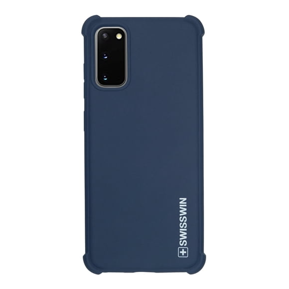 Funda de siicon suave con orillas reforzadas para Samsung galaxy S20 Azul SWISSWIN Soft cushion