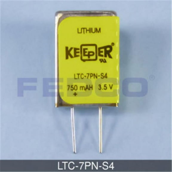 FedCo Batteries Compatible with  EaglePicher LTC-7PN-S4 EaglePicher Keeper Specialty Battery - 3.5V  750mAh