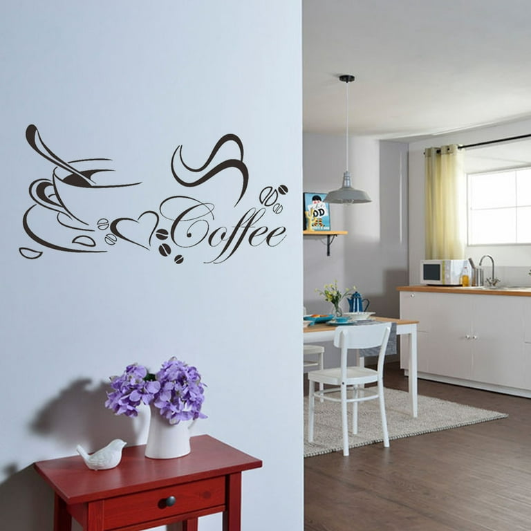 Vinyl Wall Art Decal - Coffee Gets Stuff Done - Trendy Cute Fun Caffei –
