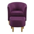 thumbnail image 3 of Dazone Chair & Ottoman Sets, Purple and Brown, 3 of 7