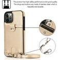 thumbnail image 6 of Phone Case for iPhone 14 Pro Max with Card Holder for Women Men,iPhone 14 Pro Max Crossbody Cases with Strap Lanyard for Girl,PU Leather Anti-Lost Strap Case for iPhone 14 Pro Max 6.7",Gold, 6 of 13