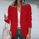 thumbnail image 1 of Chaquetas de negocios de manga larga para mujer Chaqueta tipo cárdigan de trabajo informal Blazers con cuello chal, 1 of 5