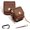 Dark Brown, variant on Luckycoin Leather Case for AirPods 1 and AirPods 2 with Strap Vintage Leather Crossbody Protective Cover for Apple AirPods (Tan)