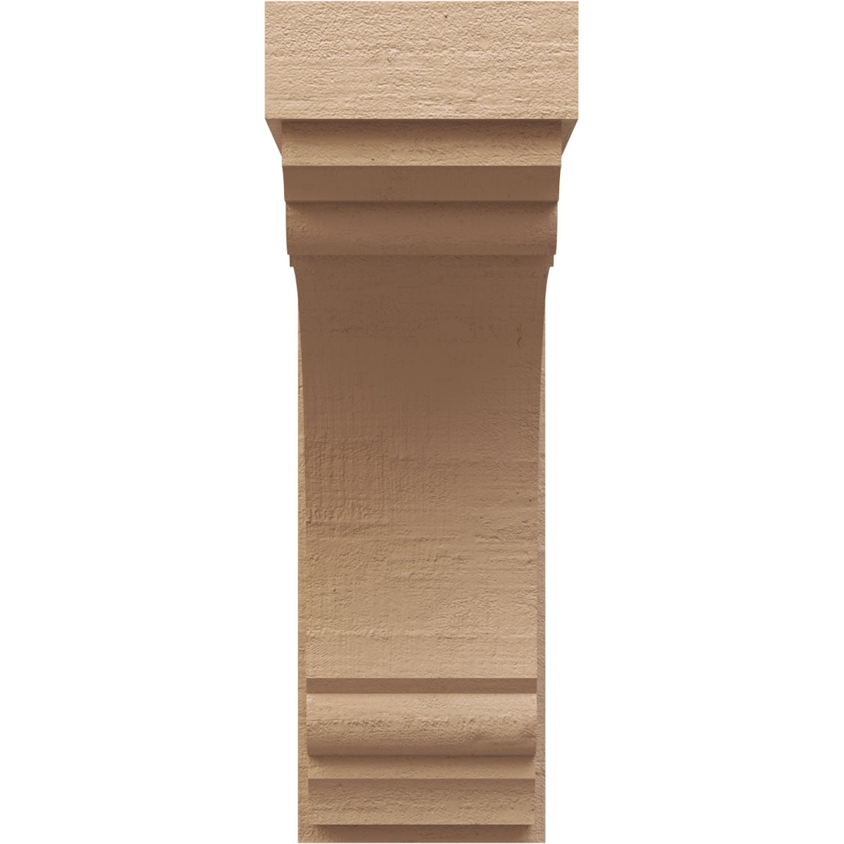 10"W x 20"D x 30"H Classic Warren Rough Cedar Woodgrain TimberThane Corbel, Primed Tan