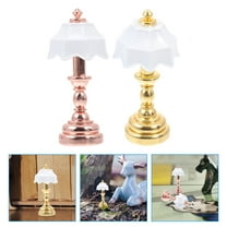 SEWCHICS 1:12 Scale Miniature Dollhouse Accessories Tiny LED Lights for Crafts, 2 Pieces, Perfect for Model Decoration