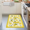 thumbnail image 4 of Yellow Lemon Area Rugs 2x3ft Floral Leaf Summer Fruit Farmhouse Pastoral Floor Rug&nbsp;Non Slip Low Pile Ultra Soft Throw Carpet for Entryway Indoor Entrance Kitchen Bathroom, 4 of 9