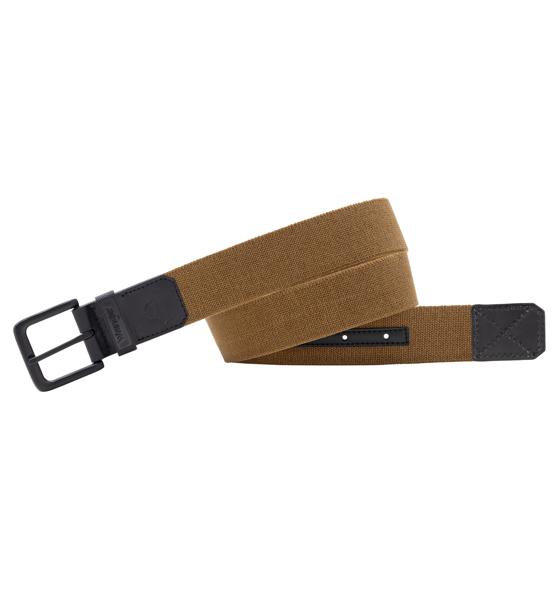 Men's Wrangler 38mm Stretch Webbing Belt with Leather Trim