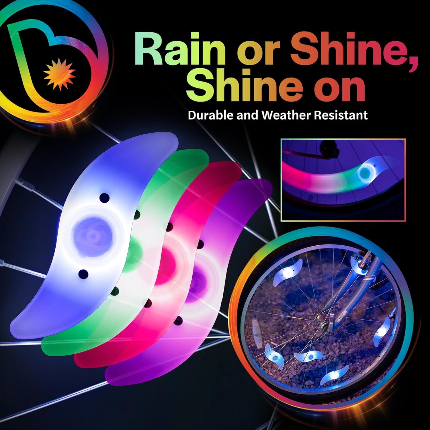 Spoke Brightz Color Morphing LED Bike Spoke Light 2-Pack photo 6