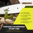 thumbnail image 2 of Timber Tuff Portable Chainsaw Sharpening Stump Vise for Work Benches, Green, 2 of 8
