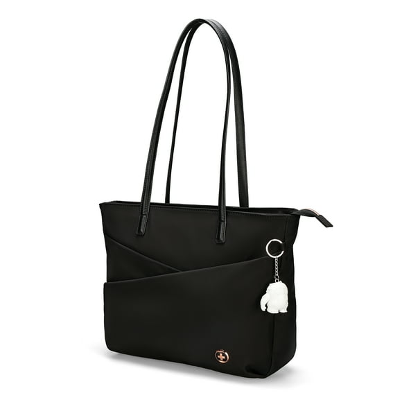 Swissdigital KATY Rose ladies Office Work Tote Bag – 16" Laptop, USB Charging, LED Light, RFID Protection, Water-Repellent, Multi-Pockets