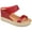 Red, variant on Journee Womens Alissa Wedge Heel Espadrille Sandals