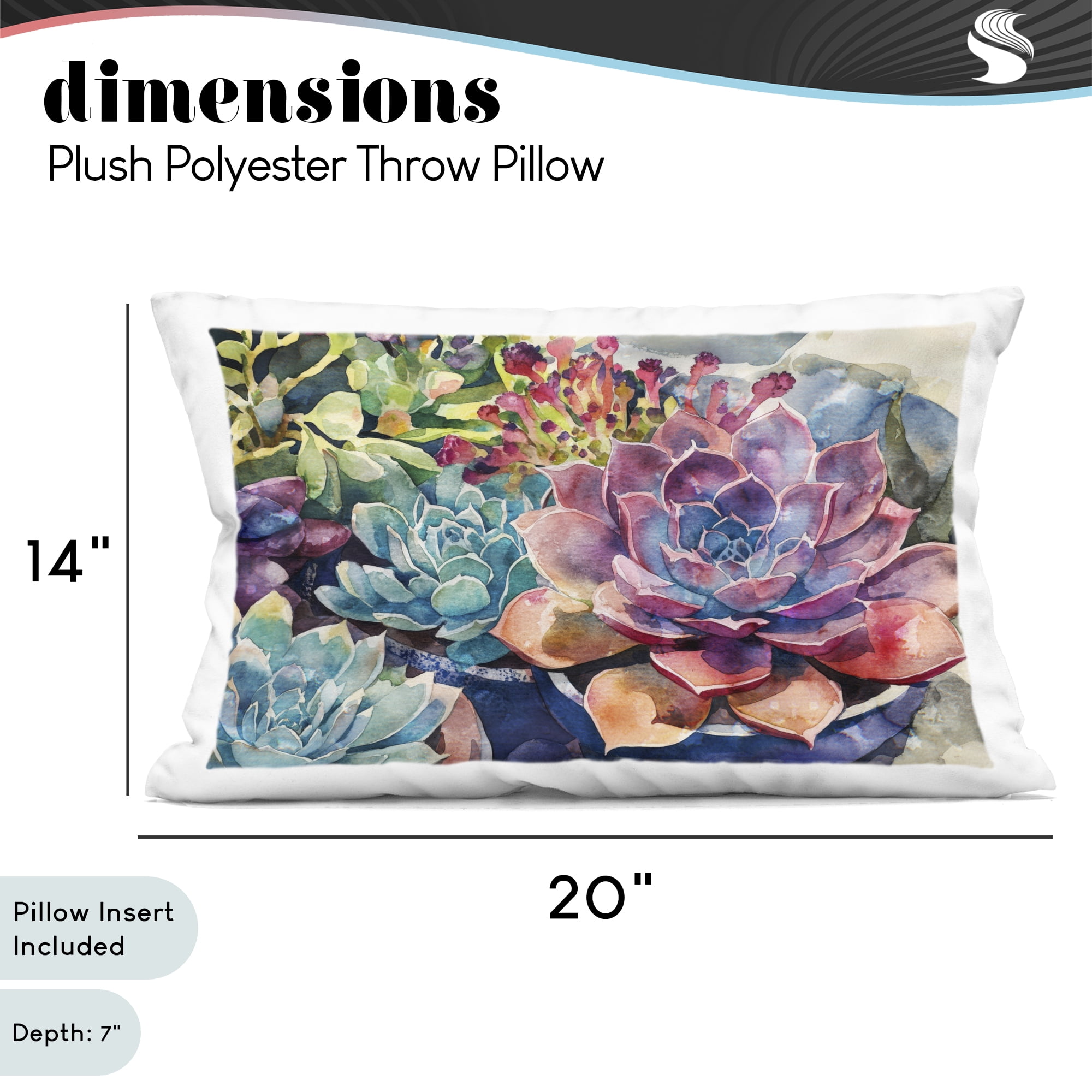 Stupell Industries Sun Kissed Succulents Decorative Printed Throw Pillow, design by Svetlana Aleynikova