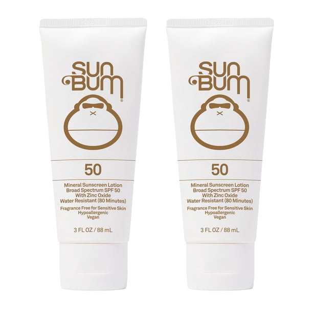 Protector Solar Mineral Sun Bum SPF 50 Óxido de Zinc 2 Pack 176 ml