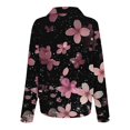 thumbnail image 5 of WZXFASHION Blouses à Manches Retroussables Col en V pour Femmes Tops Économies d'Été Liquidation Chemises pour Femmes, 5 of 5