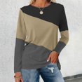 thumbnail image 2 of SNKSDGM Hauts Courts à Manches Longues Blouse Femmes Blouses à Manches Longues pour le Travail T-Shirt Décontracté à Col Rond Manches Longues Imprimé Respirant m, 2 of 4