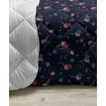 thumbnail image 3 of Navy Blue Down Alternative Comforter, Tropic Exotic Jungle Themed Monochromatic Numerous Palm Trees Composition, Microfiber Quilt for All Season, 5 Sizes, Indigo Pale Teal, by Ambesonne, 3 of 3