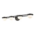 thumbnail image 2 of Atlas Lighting and Home 4-Light Vanity Light with Dome Glass Shades - 31" - Matte Black, 2 of 6