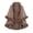 90# Khaki, variant on Faux Fur Trim Cardigan Cloak Shawl Wraps Winter Poncho Oversized Cape Black One Size